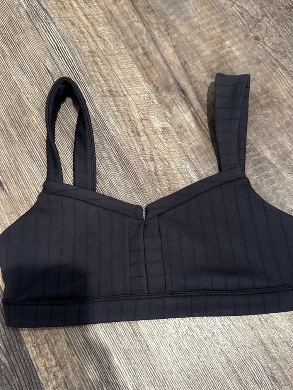 ALO Yoga Black Ribbed Sports Bralette